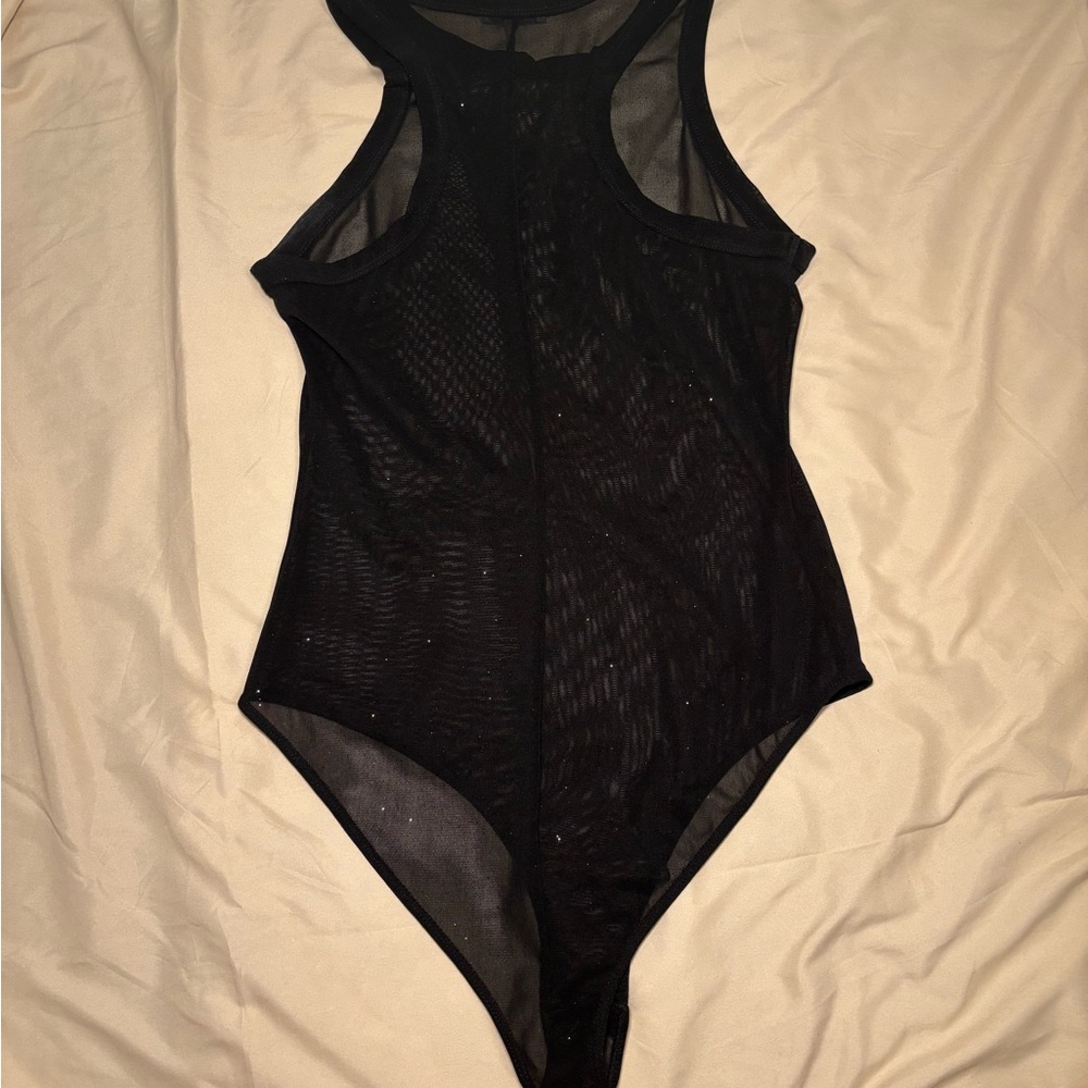 Charlotte Russe Sheer Black Tank Top - Picture 2 of 3